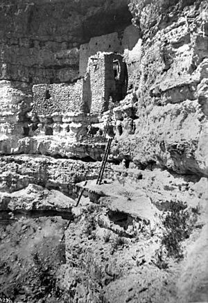 Montezuma's Castle near Camp Verde, Arizona, ca.1893-1900 (CHS-4234)