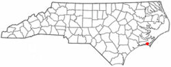 Location of Beaufort, North Carolina