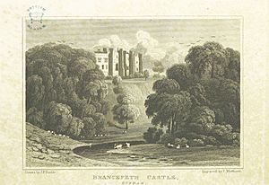 Neale(1818) p1.262 - Brancepeth Castle, Durham