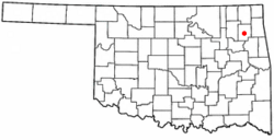 Location of Sportsmen Acres, Oklahoma