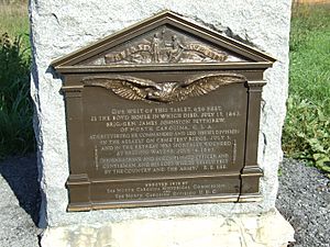 Plaque on base of Monument