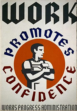 WPA Art Poster, Work Promotes Confidence