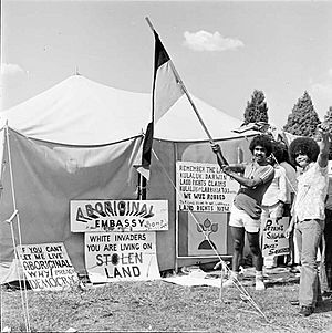 Aboriginal Flag Tent Embassy 1974