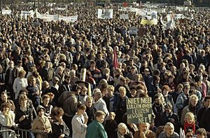 Anti kernwapendemonstratie in Den Haag ( 550 duizend deelnemers ) overzichten m, Bestanddeelnr 253-8817
