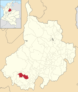Location of the municipality and town of El Peñón, Santander in the Santander  Department of Colombia.