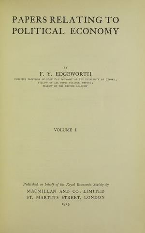 Edgeworth - Papers relating to political economy, 1925 - 5771271
