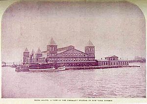 Ellis Island First Bldg Burnt 15-June-1897