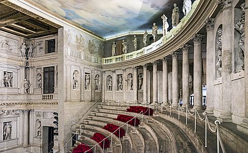 Interior of Teatro Olimpico (Vicenza) - Gradinata