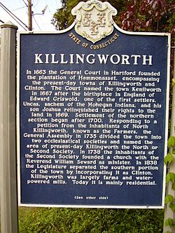 Killingworth ct historical town sign1