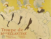 Lautrec la troupe de mlle eglantine (poster) 1895-6