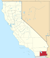 State map highlighting Imperial County