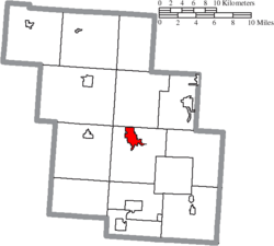 Location of New Lexington in Perry County