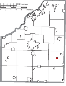 Location of Wayne in Wood County