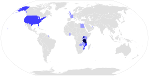Map showing countries President Samia Suluhu of Tanzania has visited