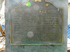 Marker for the First Jewish Site in Los Angeles County