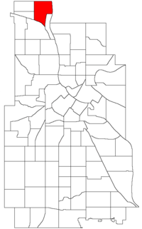 Location of Lind-Bohanon within the U.S. city of Minneapolis