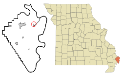 Location of Wilson City, Missouri