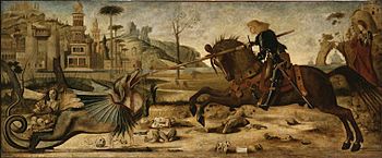 Moreau - Saint Georges terrassant le dragon, d'après Carpaccio, Cat. 195