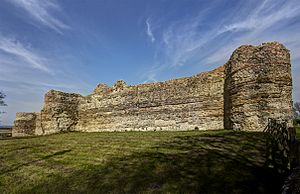 Pevensey Castle west wall