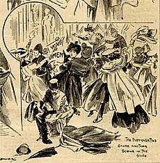Suffragettes, Daily Graphic, 14 February 1907