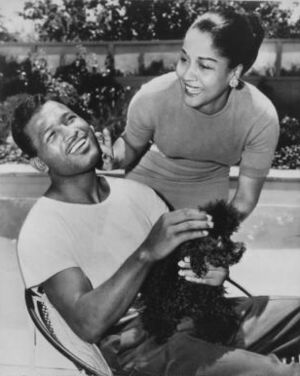 Sugar Ray Robinson with wife 1956