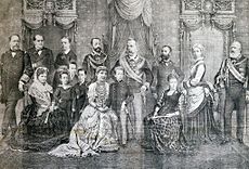 The Royal family of King Umberto I of Savoy