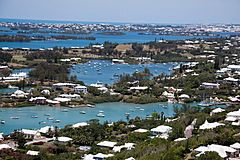 View from top of Gibbs Lighthouse Bermuda