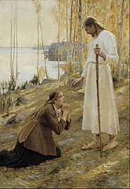 Albert Edelfelt - Christ and Mary Magdalene, a Finnish Legend - Google Art Project