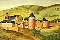 Heidelberger Schloss im 16 Jh aus Thesaurus Pictuarum