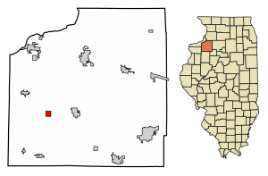 Location of Andover in Henry County, Illinois.