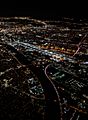 LA River at 710 night aerial