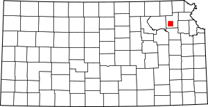 Location of Reservation within Kansas