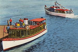 M.V. Sophie C and Mail Boat Uncle Sam on Lake Winnipesaukee, N.H (86116)