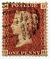 Stamp UK Penny Red pl148