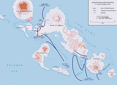 Battle of New Georgia map