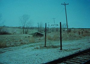 Blanton railroad stop in the mid-1990s
