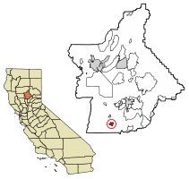 Location of Gridley in Butte County, California.