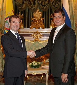 Dmitry Medvedev with Rafael Correa-3