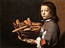 Evaristo Baschenis - Boy with a Basket of Bread - WGA1404