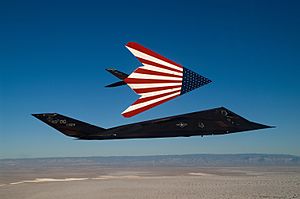 F-117 Nighthawks fly on one of their last missions