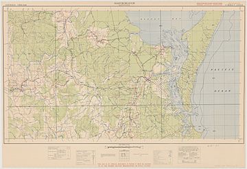 Fraser Island southwest Topo Map 1942