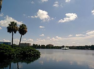 Lake Eola Park in downtown Orlando, FL