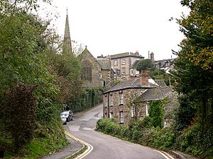 Looking up Town Hill to the Church and St Agnes Hotel - geograph.org.uk - 68769