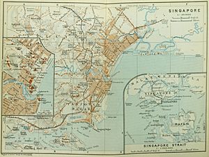 Map of Singapore (Baedeker, 1914)