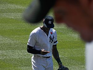 Maybin with the Yankees