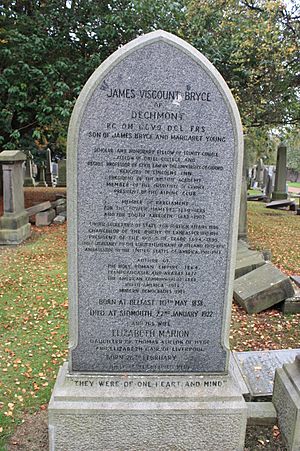 Memorial to Viscount Bryce, Grange Cemetery, Edinburgh