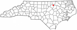 Location of Centerville, North Carolina