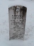 Samuel Tipton headstone Elizabethton