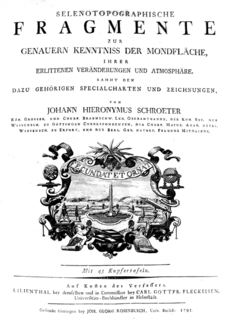 Schröter selenotopographische fragmente titelseite