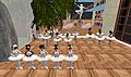 Swan lake - Second Life dancers wait to go on stage